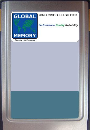 GLOBAL MEMORY 20 MB Flash Card Speicher FÜR Cisco 7500 Series ROUTERN Route Switch Processor 8 (mem-rsp8-flc20 m)