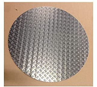 Schlögel GmbH Aluminium Schachtabdeckung Rund Riffelblech 5/6,5mm Ø950mm | Tränenblech (Duett-Warzenblech), EN AW-5754 (Almg3) H114 Mill-finish EN573/EN485, meerwasserbeständig, für Hausschacht Garten