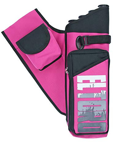 elToro Sport Deluxe II - Seitenköcher | Farbe: Pink; Zubehör Bogenschießen, Pfeil und Bogen, Bogensport, Köcher mit aufgesetzter Tasche