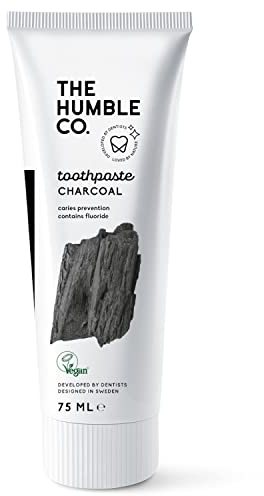 Humble Natural Toothpaste - Zahnpasta - with fluoride- mit Fluorid - Charcoal - Aktivkohle 3 x 75 ml
