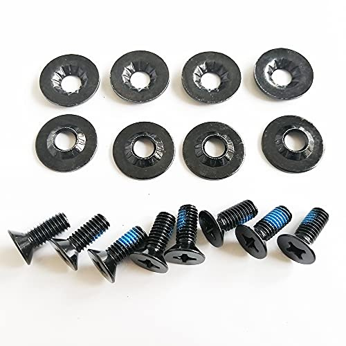 UP100 Juego de tornillos de fijación para tabla de snowboard, color plateado/negro, para fijaciones de tabla de nieve, accesorios de esquí, piezas de repuesto para deportes al aire libre (negro)