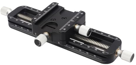 Haoge FM-160 Focus stacking Macro Rail for Macro photography, Precision Focus Slider Close-up Shooting Clamp Plate Fine-tuning Screw rod Wormdrive