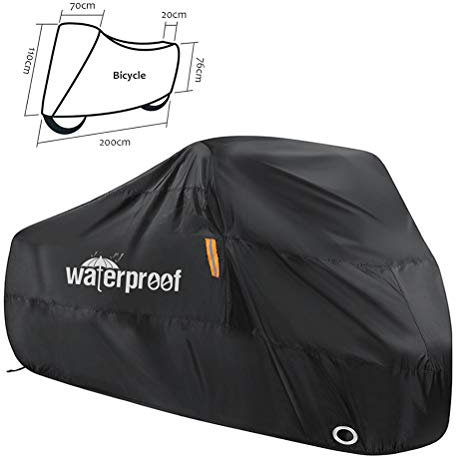 Gohhey Funda para bicicleta resistente al agua 210T de alta calidad, cubierta para bicicleta antipolvo, lluvia y protección UV, con bolsa (bicicleta)
