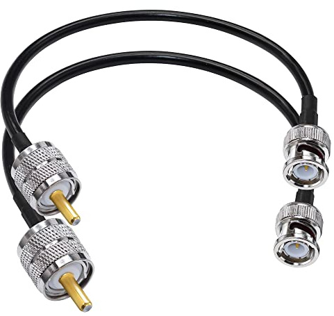 TUOLNK Cavo di prolunga BNC a UHF RG58 30 cm 50 ohm PL259 a SO239 maschio confezione 2