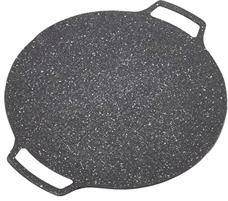 FOUF Poêle à Griller Antiadhésive pour Barbecue Coréen, Plaque de Cuisson à Induction Antiadhésive, Cuisine Coréenne pour Barbecue, Poêle à Griller Antiadhésive pour la Maison et(Gas Type 30cm)
