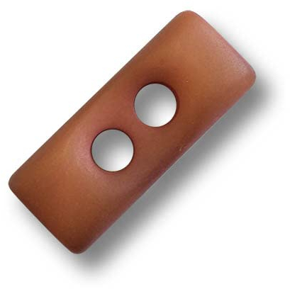 Knopfparadies - 5er Set herbstliche, matt braune Knebelknöpfe aus Kunststoff. Ø: ca. 12x30mm!