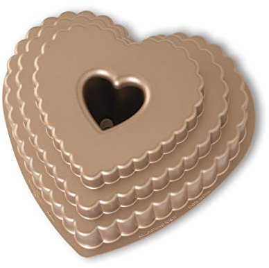 Nordic Ware - 89993AEU - Moule à Gâteau en Forme de Cœur à Étages
