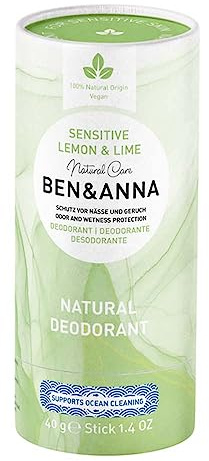 Ben & Anna Lemon & Lime Sensitive Deo, Papertube, 40g (3)