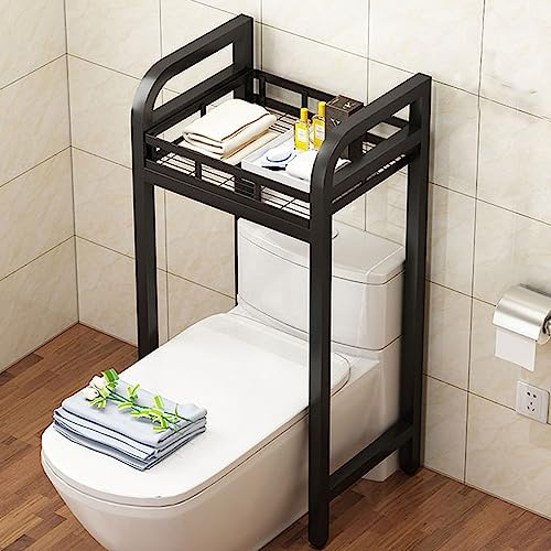 Etagere de Rangement Machine A Laver, Crochets et Séchoirs en Acier Inoxydable Gratuits, Forte Capacité Portante, Étanche et Antirouille, Peu Encombrante ( Color : Black , Size : 1 LAYER_A )