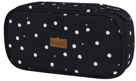Yommie XXL Federmäppchen Oxford Federtasche Mit Reißverschluss Single Etui Federmappe Schlampermäppchen Organizer Für Teenager Jungen Mädchen (Gepunktet)