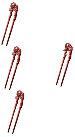 MAGICLULU 4 Stück Haarstab Aus Holz Mit Quaste Vintage-stil Chinesischer Stil Haar-accessoire Für Frauen Teenager-mädchen Haarknoten Dekorative Essstäbchen