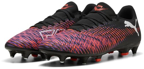 PUMA Future 8 Play MXSG, Unisex Fussballschuh, PUMA Black-PUMA White-Glowing RED,