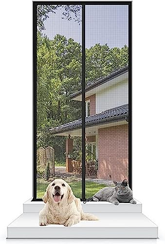 Fliegengittertür Für Haustiere, 120 X 220 cm, Katzengittertür Mit Reißverschluss Mesh Verdickte Pet Door Mesh Screen Verhindert Fluchttürvorhänge Für Türen, Schlafzimmer (Colo