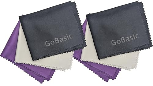GoBasic Super Sparkle Microfiber Lens Cleaning Cloths (6)