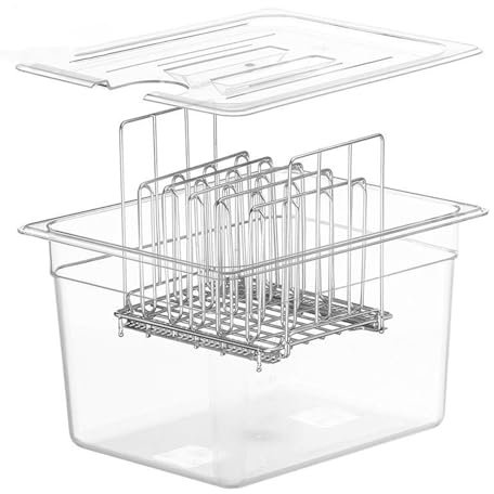 Contenitore Sous Vide con Coperchio, Custodia per Cottura Lenta in Plastica da 12 Litri per la Maggior Parte