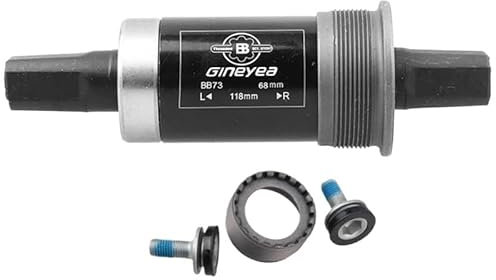 HESHUWEN Movimento Centrale Perno Quadro Movimento Centrale Tipo Quadrato for Mountain Bike, Cuscinetto da 68 mm, Parti for Bicicletta Movimento Centrale MTB(BB73-118mm)