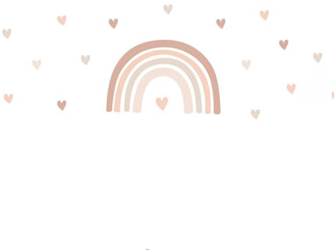 Wandtattoo Regenbogen #90 – Hochwertige selbstklebende Wanddekoration für Kinderzimmer – Blasenfreie Anwendung, nachhaltig & PVC-frei – Größe 58 x 38 cm + 21 Herzchen