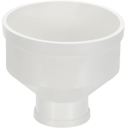 PATIKIL 4 to 2 Duct Reducer, PVC Pipe Increaser Adapter Ducting Airflow Tube Pipe Fitting for DWV (Drain, Waste and Vent) Ventilation Ducting, White
