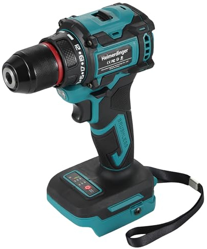 40Nm Brushless Drill Driver for Makita 18V, 21+1 Torque, Tool Only | 10mm Metal Chuck, 2-Speed Gearbox, LED Work Light, Wood Metal Drilling, Furniture Assembly, DIY Repair Projects