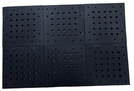 KiBcsLic 6 Pezzi Piastre di Base Pannello da Costruzione Scaffale per Parti di Modellismo Espositore Modulare Facili da Assemblare per Scene di Officina Adatt, Style C