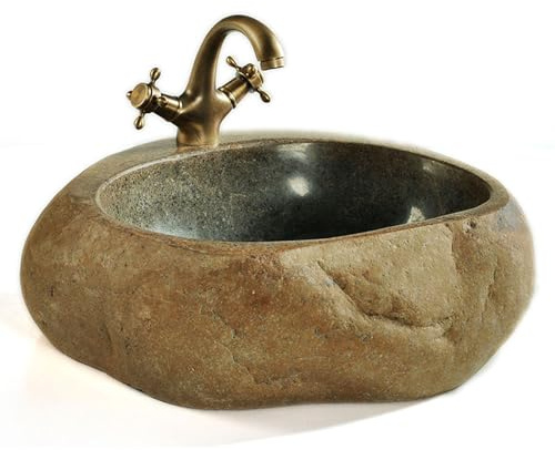Lavandino in Pietra, lavandini Rotondi, lavandini da appoggio, Piani per lavabo da Bagno, sopra L'Arte Moderna, Adatti per Uso Interno ed Esterno.