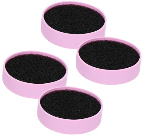 Ipetboom 4 piezas Esponjas Limpiadoras para Brochas de Maquillaje Reutilizables Agua Caja Portátil para Eliminar Pigmentos y Brochas Faciales Color Púrpura