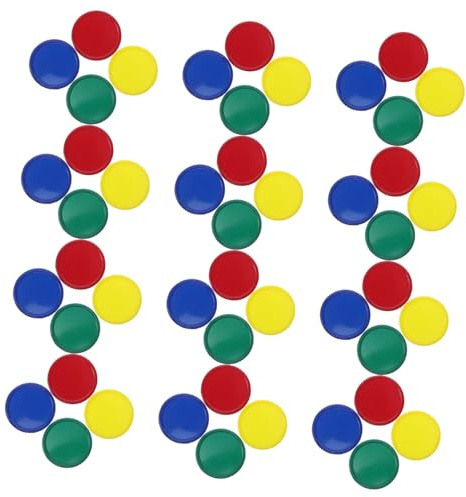 iplusmile Jetons De Mahjong Cartes en Plastique Marqueurs en Plastique Transparent Jeux Éducatifs Accessoires De Jeu De Bingo Marqueurs De Bingo Jetons