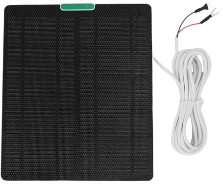SPYMINNPOO 10W Monocrystalline Solar Panel Charger,Portable Solar Charger for Ring Video Doorbell 4 3 Plus,Compatible Design,All Weather,High Efficiency, Energy Powered,Portable Design (White)
