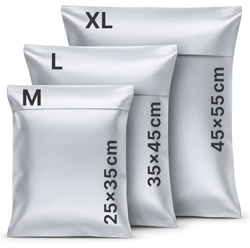 LIPOLABA® Pack de 30 bolsas para envíos 10M, 10L, 10XL | Sobres de envío para ropa | Embalaje para paquetes Vinted, Wallapop y más | Bolsas resistentes para mensajería