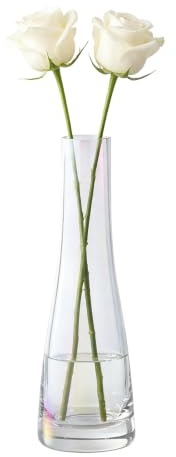 Vaso in vetro da 21 cm, a stelo singolo, per centrotavola nuziale, decorazione per feste e casa