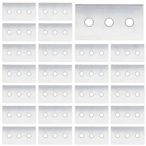 25 Pezzi Raschietto Vetro Lame Di Ricambio Per Raschietti Lame In Acciaio Inox Multiuso Raschietto Per La Pulizia Per La Finestra Bagno Cucina Universale 43×22×0.2Mm