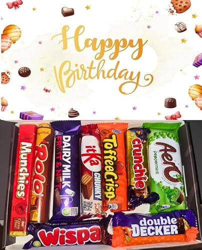 Happy Birthday Celebrations Chocolate Gift Box, Dairy Milk Hamper, Full Sized Bars, Letterbox Friendly, Perfect for Presents, Surprises Birthdays and Treats, Chocolate For Kids, Him, Her