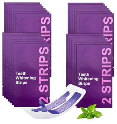 RGKY 28pcs Strisce sbiancanti per la correzione del colore, applicazione asciutta e umida, neutralizzazione istantanea del colore, protezione dello smalto dei denti