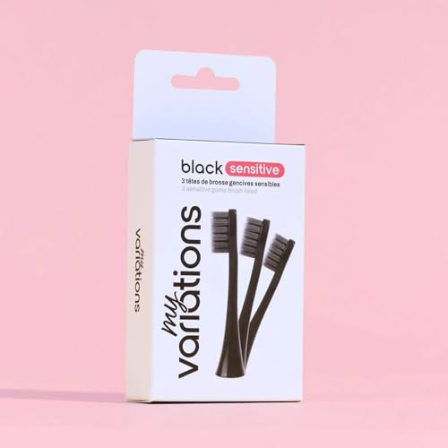 Pack 3 Têtes de Brosse à Dents Sonique Gencives Sensibles My Variations (Noir)