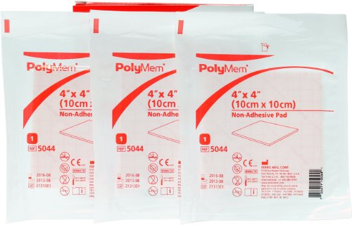 Polymem 4 x 4 Non-Adhesive Pad Wound Dressing, 3 Count (Pack of 1)
