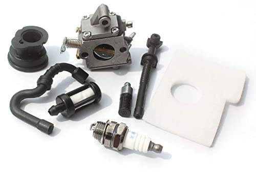 HURI Vergaser und Luftfilter Benzinschlauch für Stihl 017, 018, MS 170, MS 180 Motorsäge mit Benzin/Öl Schlauch Filter Zündkerze Ansaugstutzen Ersetzt Zama C1Q-S57A / 1130 120 0603