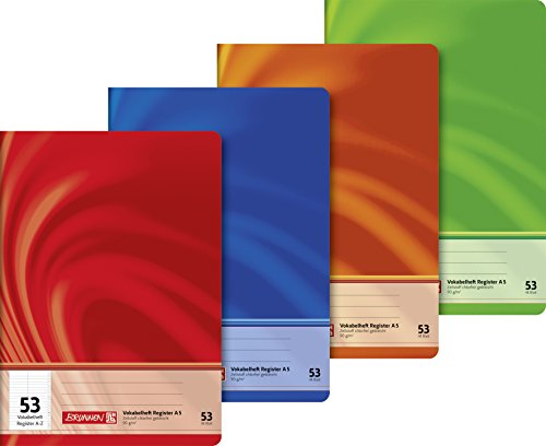 Brunnen 104347502 Vokabelheft (A5, 48 Blatt, liniert, mit Teilungslinie) 1 Stück