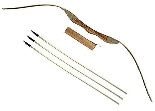 Youth Wooden Bow and Arrows with Quiver and Set of 3 Arrows