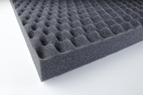 Noppenschaum 5 cm Akustipur - PU WAVE TOP 50 - Anthrazit 100x50x5cm 0,5m2