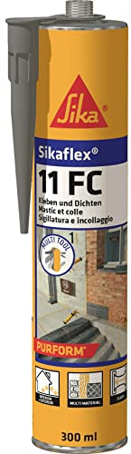 Sika - Sikaflex-11 FC+, elastischer Kleb- und Dichtstoff, 300 ml, betongrau