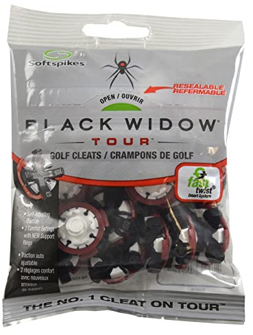 Black Widow Tour Cleat (FT), Black/White/Red, bag of 1 set
