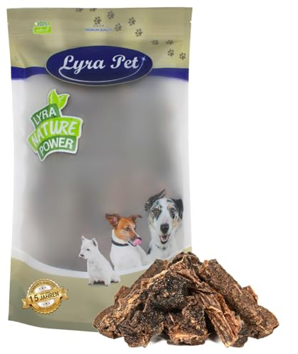 Lyra Pet® 1 kg Rindereuter getrocknet - Kausnack für Hunde Hundefutter Rind | Naturbelassener Kauartikel vom Rind – Proteinreiches Leckerli - Weichere Konsistenz – Energiereich durch höheren Fettgehalt