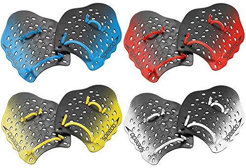 Speedo Swim Training Paddles Palas Power Plus para Entrenamiento de natación, Unisex, Blanco, XL