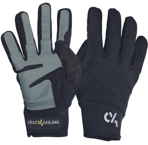 crazy4sailing Segelhandschuhe Herren & Damen Neopren – Warme Vollfinger für Winter, Segeln, Kajak & SUP – Thermo Handschuh flexibel & rutschfest – Ideal für kalte Tage