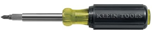 Klein Tools 32477 Tournevis multi-embouts 10 en 1 multi-embouts Embouts de résistance industrielle, Phillips, fendu, carré et Torx