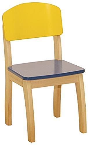 roba Kinderstuhl, Stuhl mit Lehne für Kinder, Holz bunt lackiert, 61,5x32,5x32,5cm, Sitzhöhe 31,5 cm