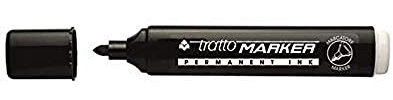 Tratto F8411 Marcatore permanente, nero, confezione da 12 pezzi