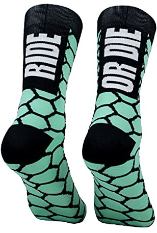 PERRO LOCO CLOTHES Kompressions-Fahrradsocken mit verstärktem Vorfußbereich, limitierte Auflage. (DE/NL/SE/PL, Numerisch, 46, 48, Regular, Regular, Blau)