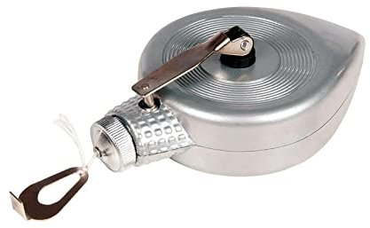 Dapetz ® Metal Chalk Line Reel Plumb Bob Lightweight Durable Aluminium 30 Metre. Strong Metal Claw and Folding Handle for Easy Storage and This Does Not Come with Any Chalk