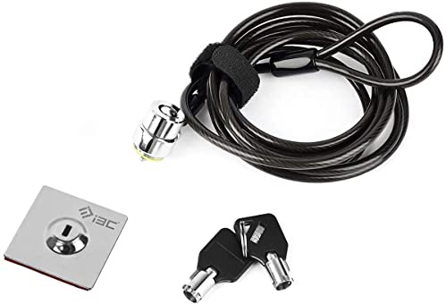 I3C Laptop Cable Lock, Hardware Security Cable Lock with Keys, Anti Theft Combination Lock for Laptop Monitor Compatible with Tablet Surface Projector and Other Electronic Devices